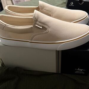 Lugz Men's Beige Slip-On Loafers